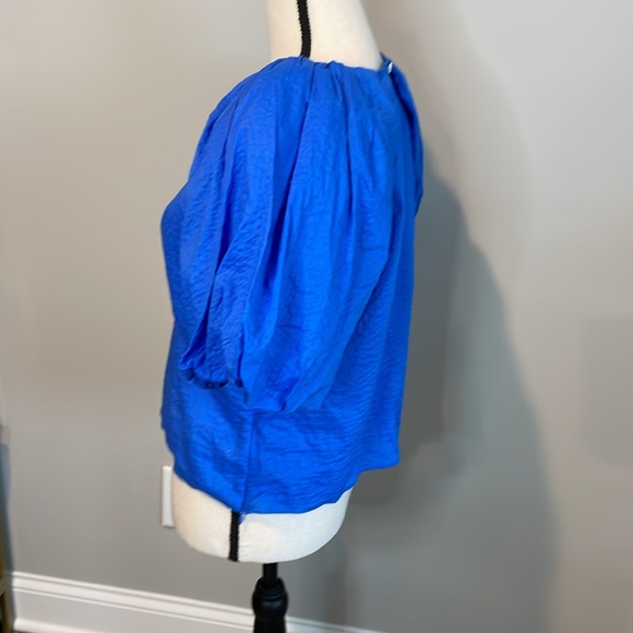 Frame Blue Gathered-Seam Top - Picture 9 of 16